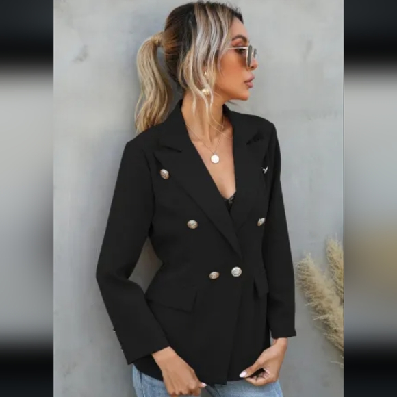 New Black double breasted blazer - Picture 13 of 16